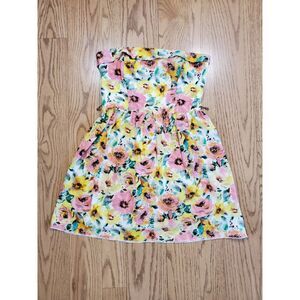 ruby rox Juniors 1 Strapless Dress Retro Water Color Floral VGUC